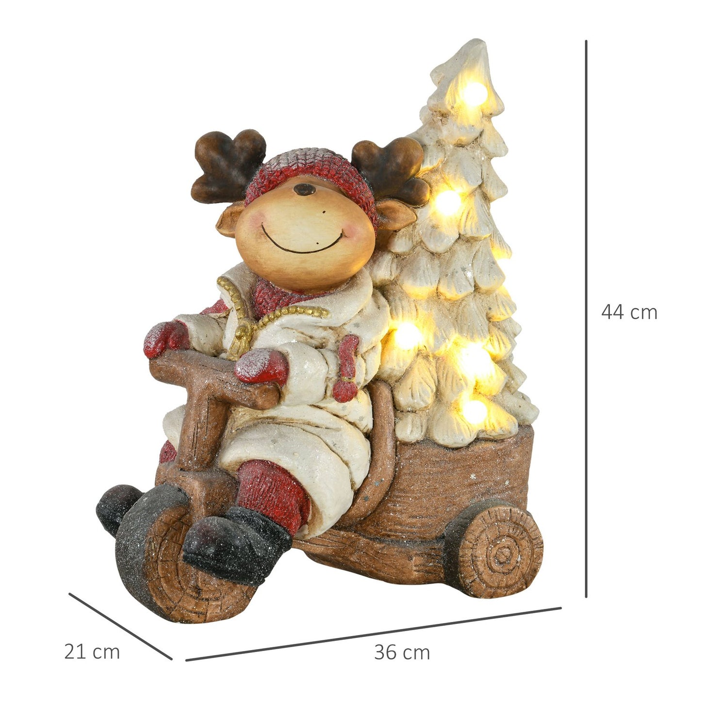 Pure Christmas decoration with LED lights, 44cm
