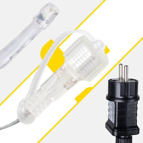 Christmas Icicle Lights, 100 LED, 6m, Warm White, IP44