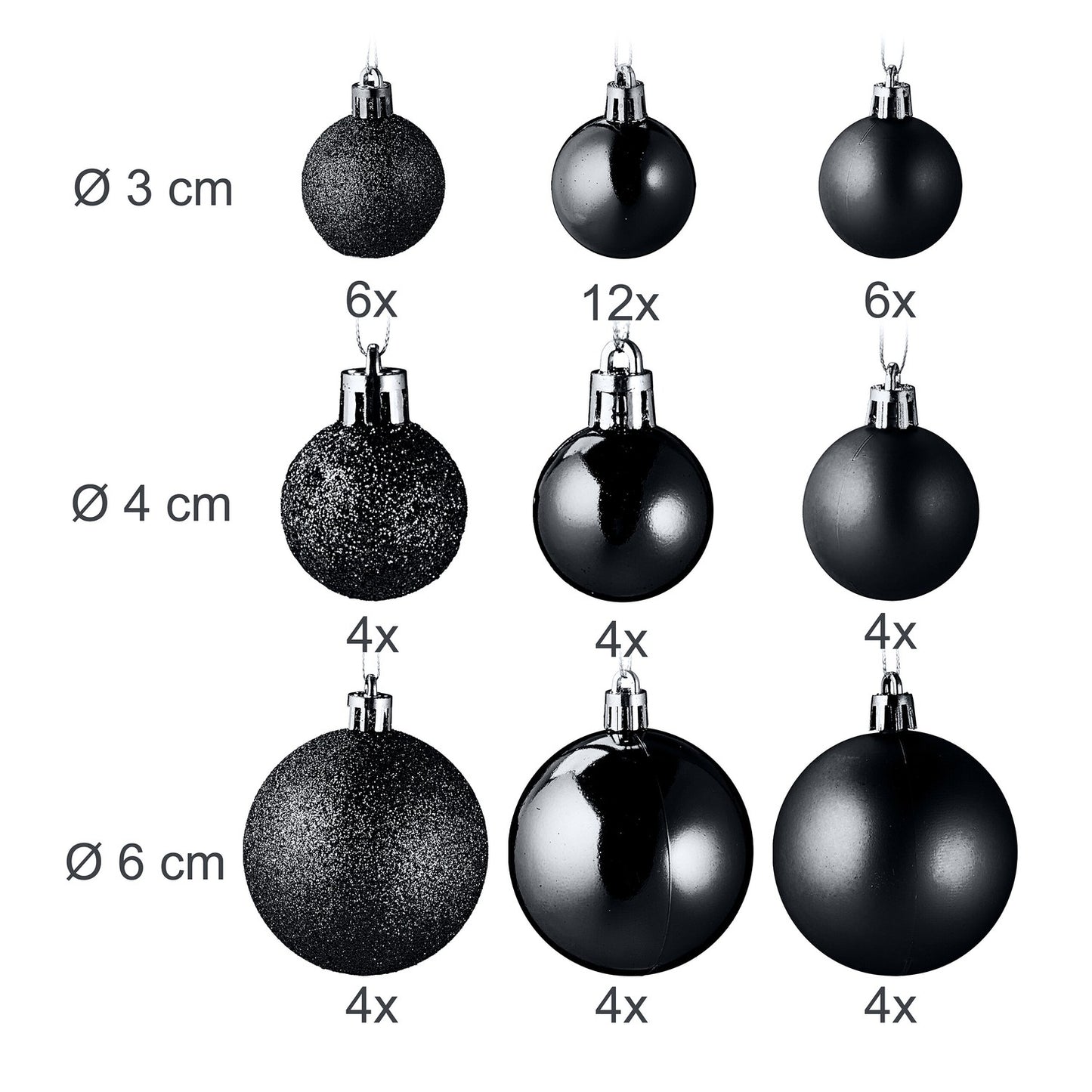 Christmas Ornaments Set, 100 Pieces, 10 Designs