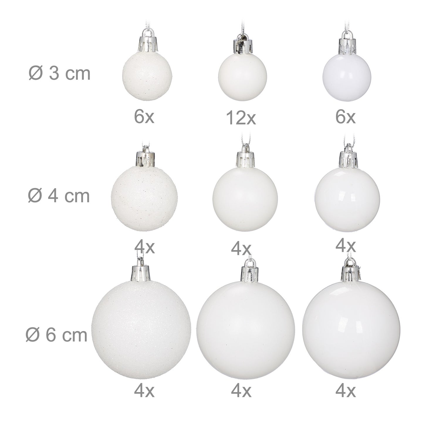 Christmas Ornaments Set, 100 Pieces, 10 Designs