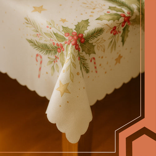 Christmas Tablecloth, Stain-Resistant, 140x220cm