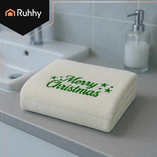 Christmas Towels Set of 2, Cotton, 50x100 cm