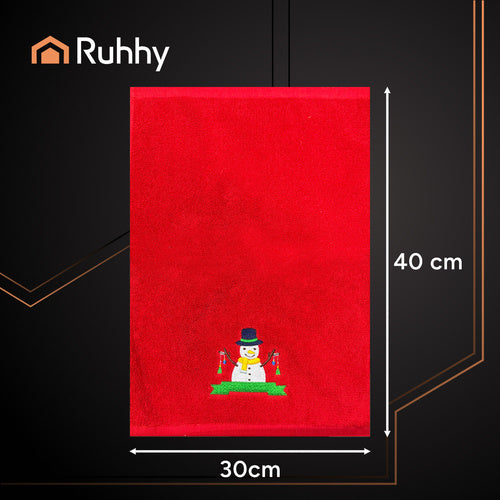 Christmas Towels Set of 3 – Cotton, Red/Green/White