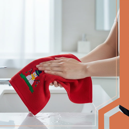 Christmas Towels Set of 3 – Cotton, Red/Green/White