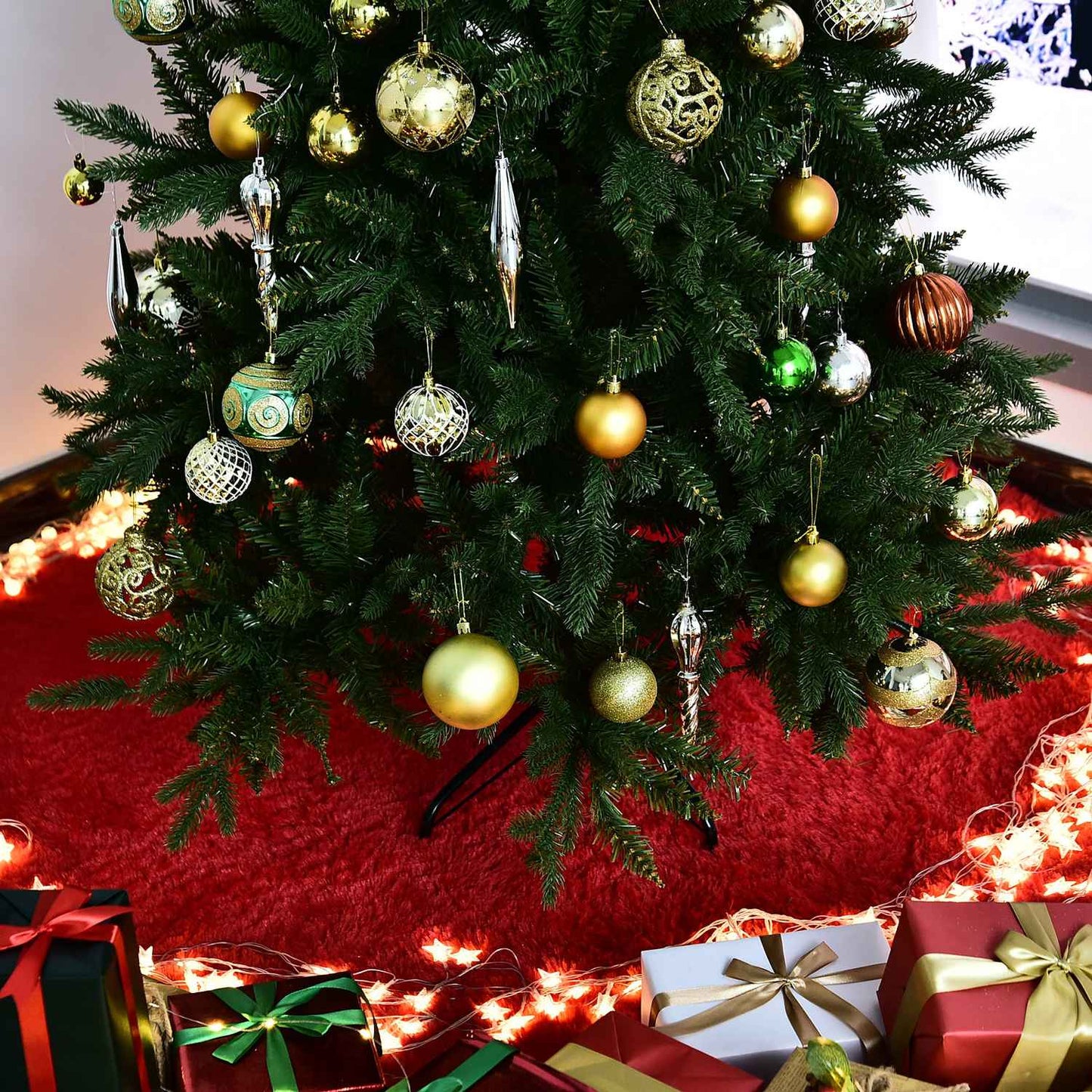 1.8m Artificial Christmas Tree, Dense Spruce, Metal Base