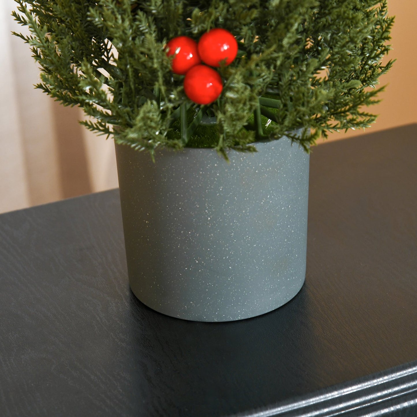 Artificial Christmas tree with red berries & pine cones, 50 cm