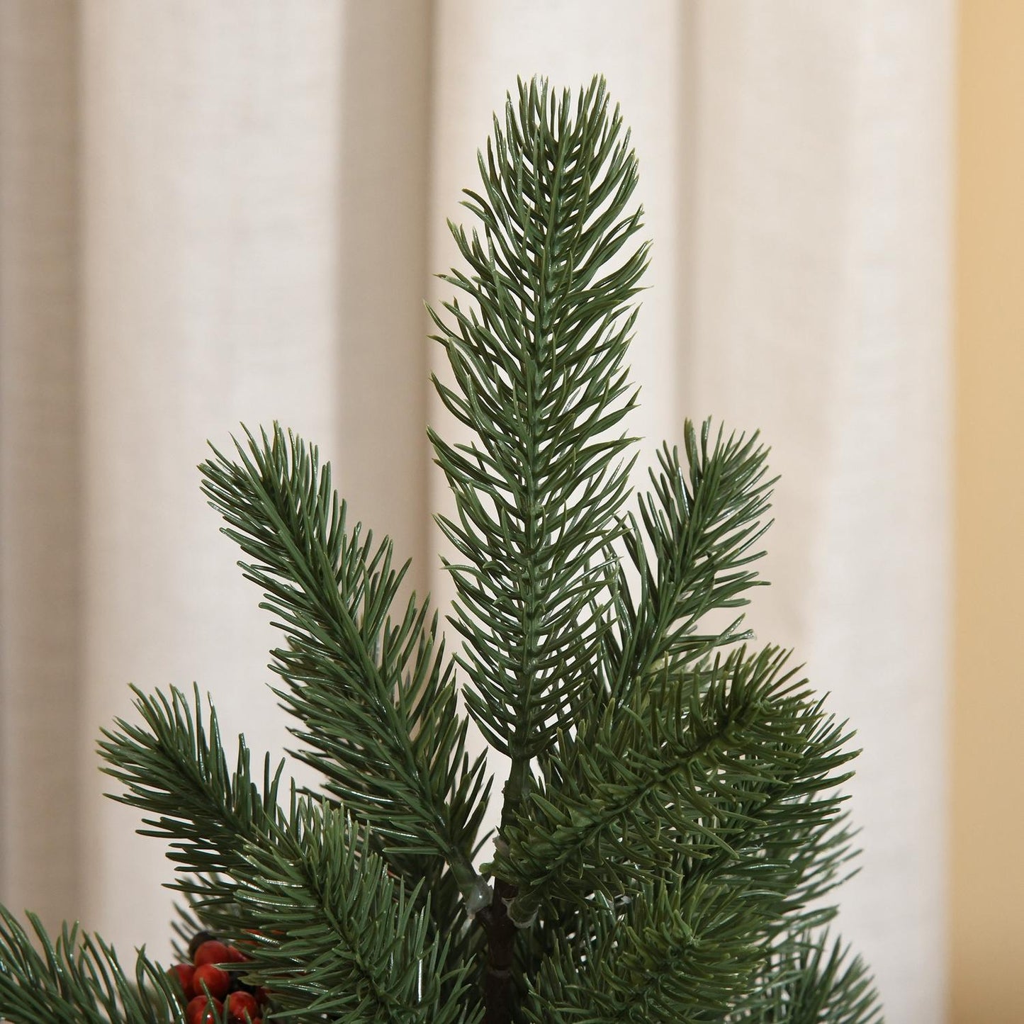 Artificial Christmas tree, 50cm, red berries & pine cones