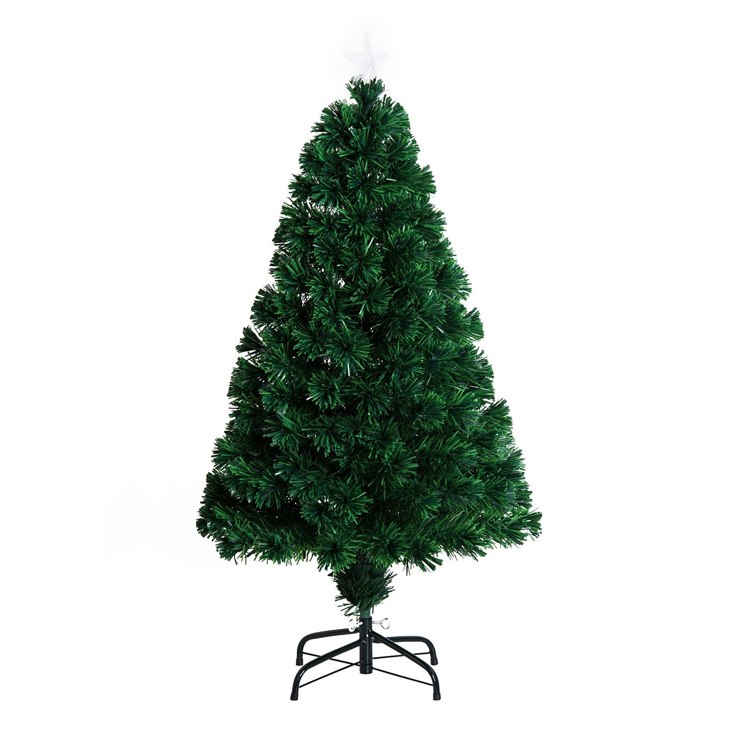 Fiber optic Christmas tree with LED lights, 120 cm
