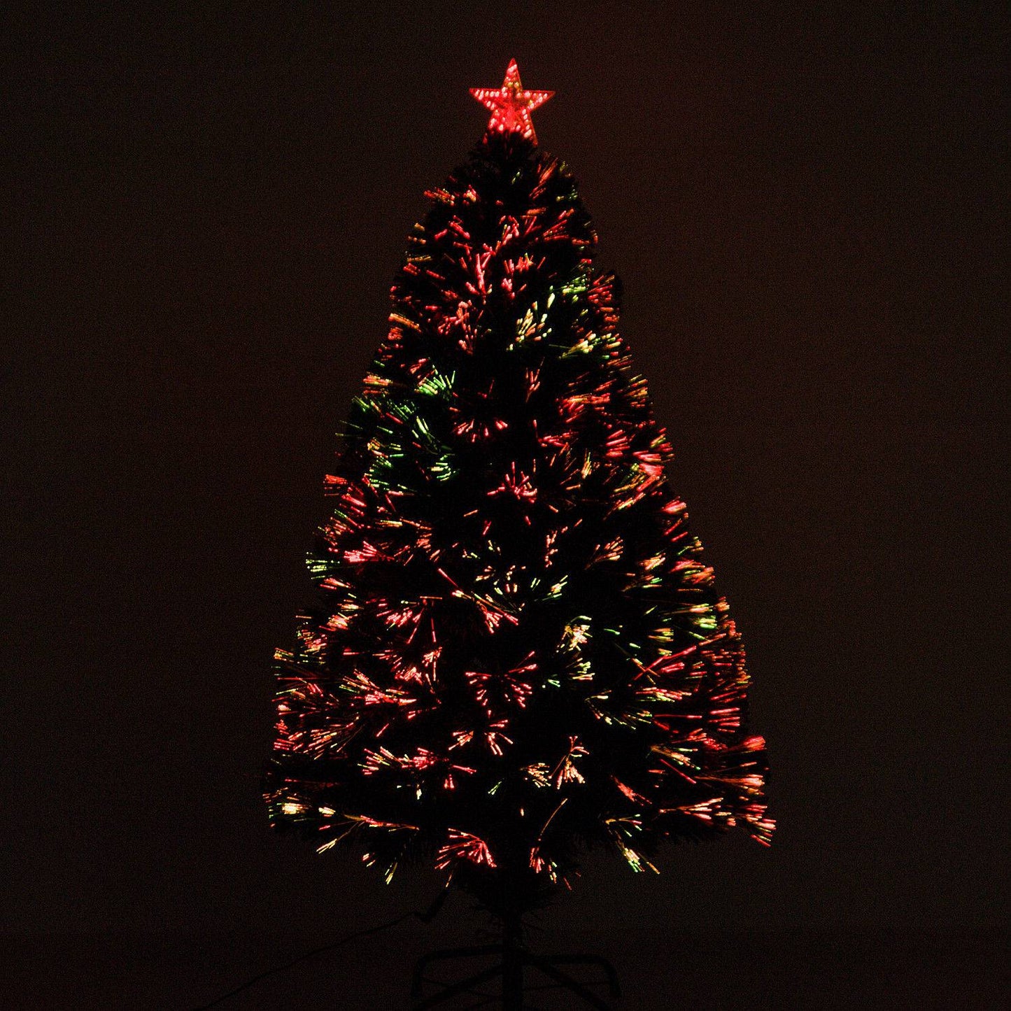 Fiber optic Christmas tree with LED lights, 120 cm