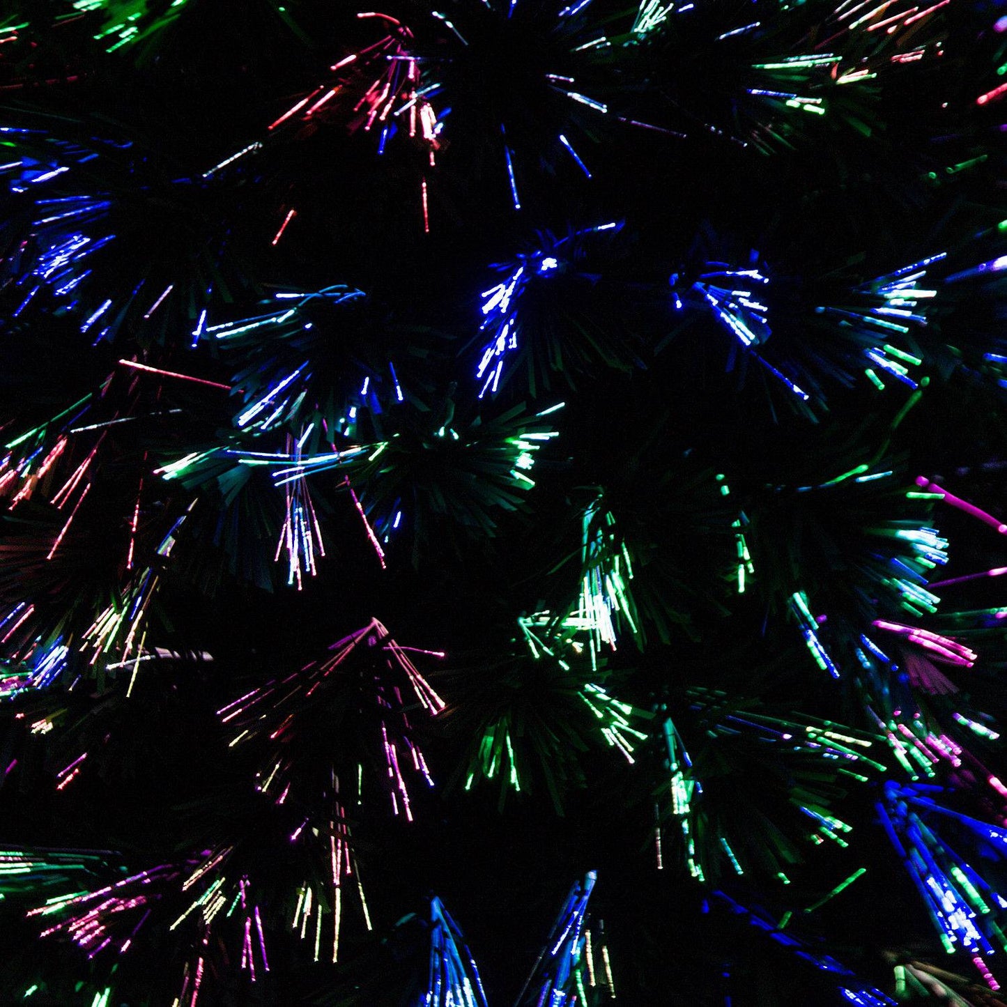 Fiber optic Christmas tree with LED lights, 120 cm