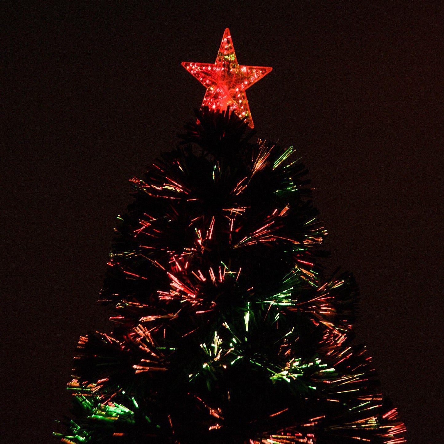 Fiber optic Christmas tree with LED lights, 120 cm