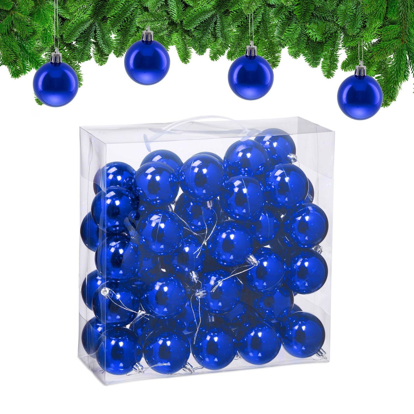 Christmas Tree Baubles, 50 Shiny Ornaments Set