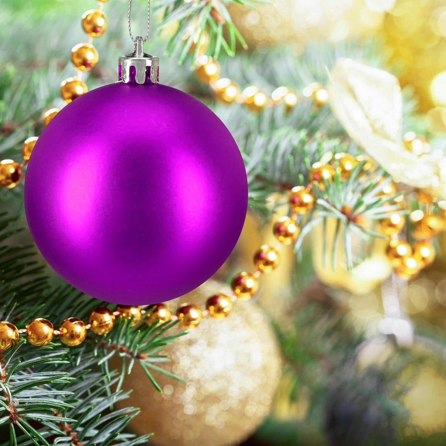 Christmas Tree Baubles Set, 138 Pcs – Matte, Shiny, Glitter