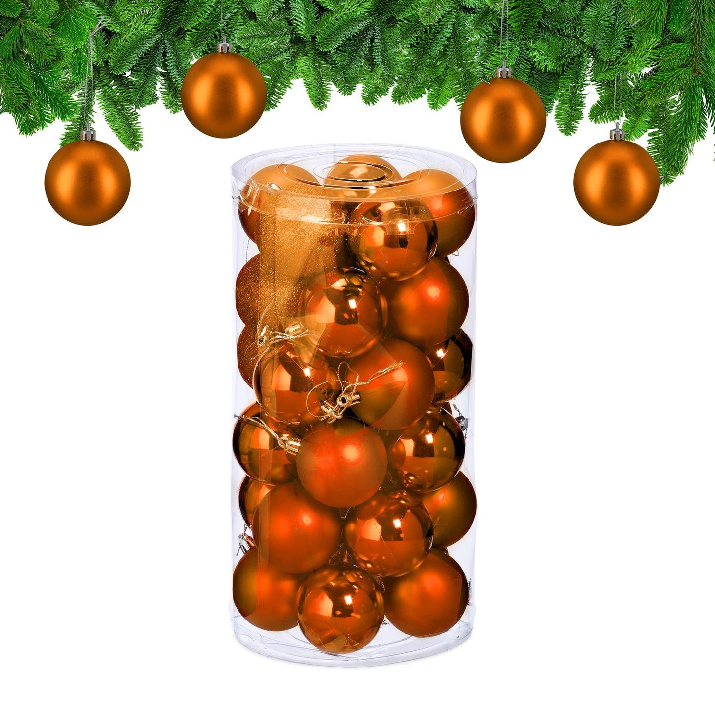 Christmas Tree Baubles Set, 30 Decorative Ornaments