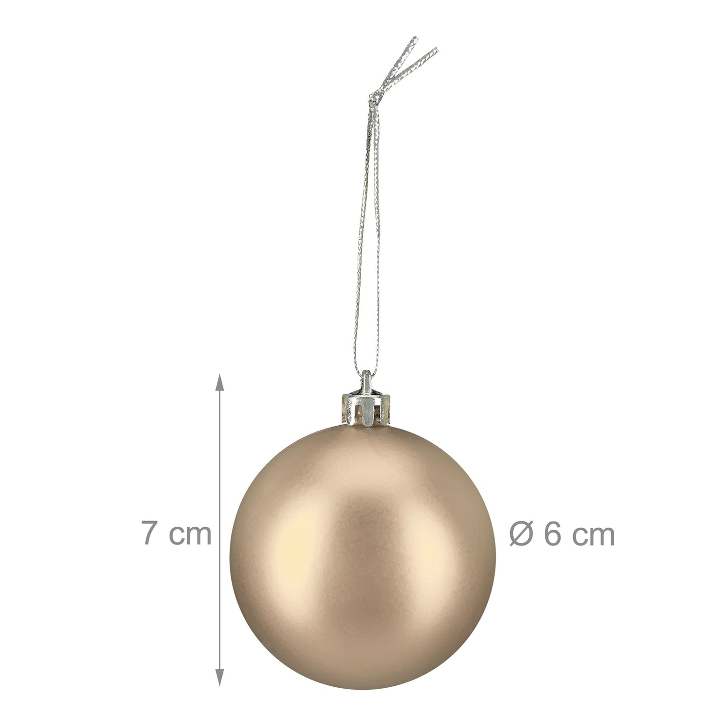 Christmas Tree Baubles Set, 3 Designs, 50 Pieces