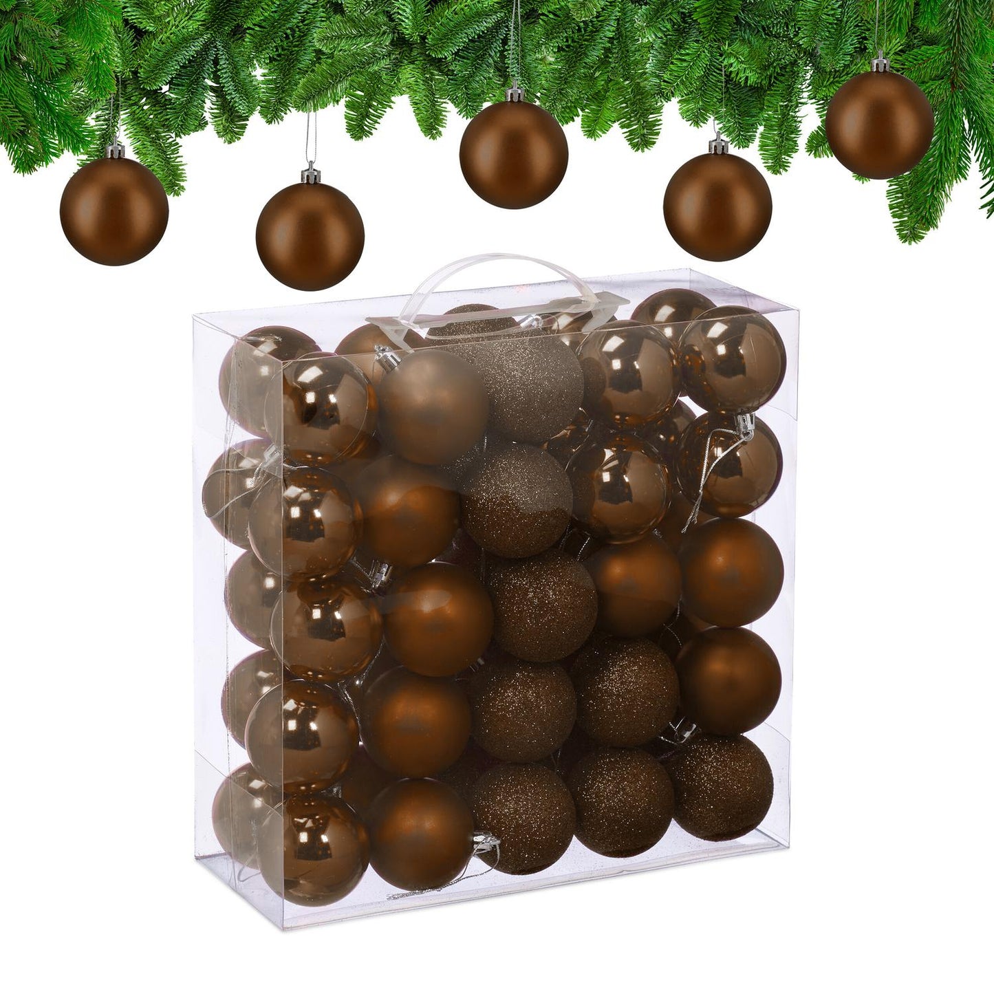 Christmas Tree Baubles Set, 3 Designs, Matte & Glossy