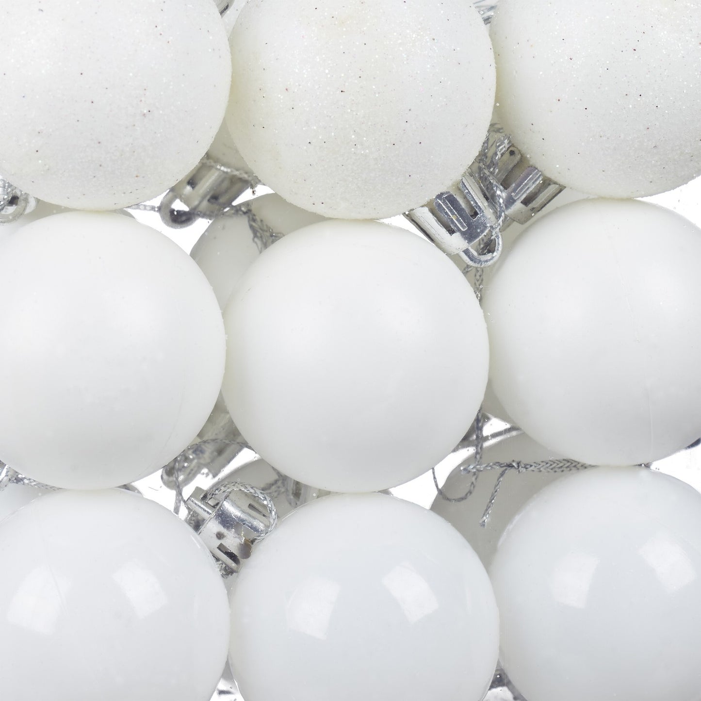 Christmas Tree Baubles Set, 50 Pieces, Plastic