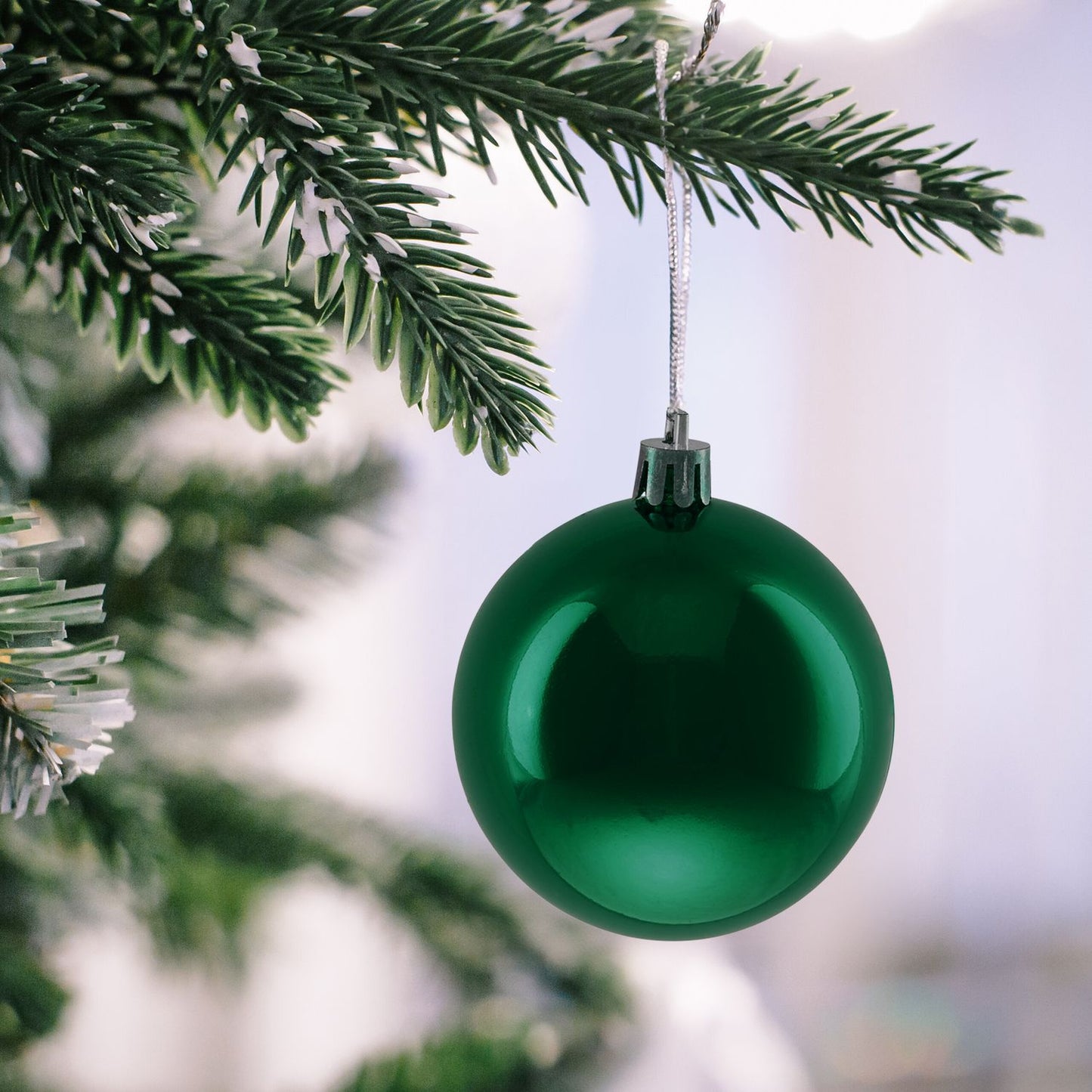 Christmas Tree Baubles Set, 50 Pieces with Ribbons