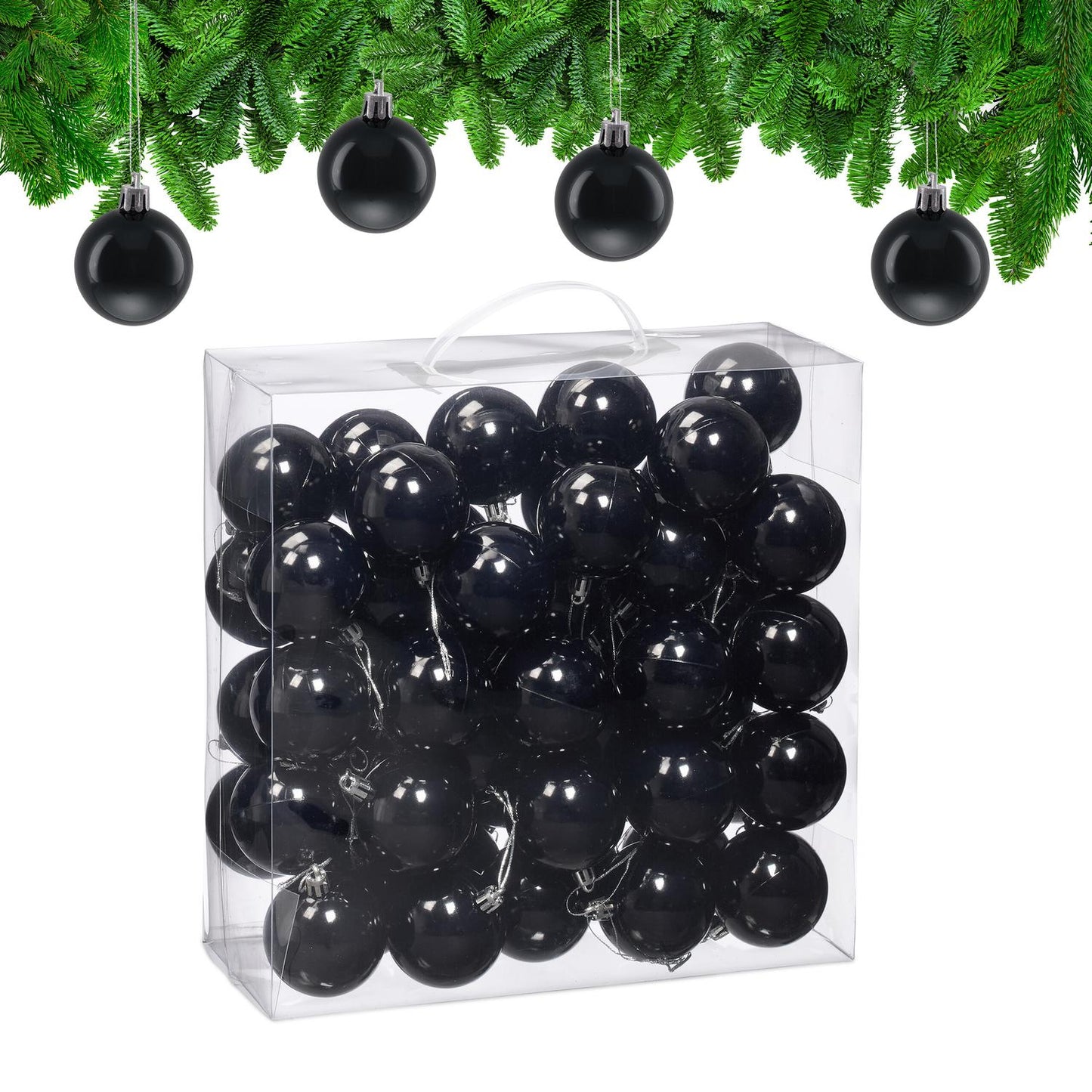 Christmas Tree Baubles Set, 50 Shiny Ornaments