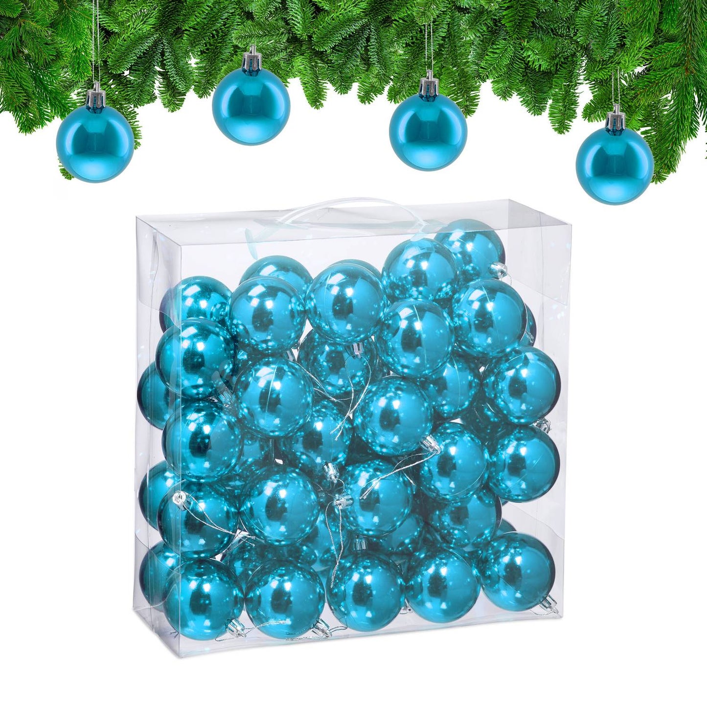 Christmas Tree Baubles Set, 50 Shiny Ornaments