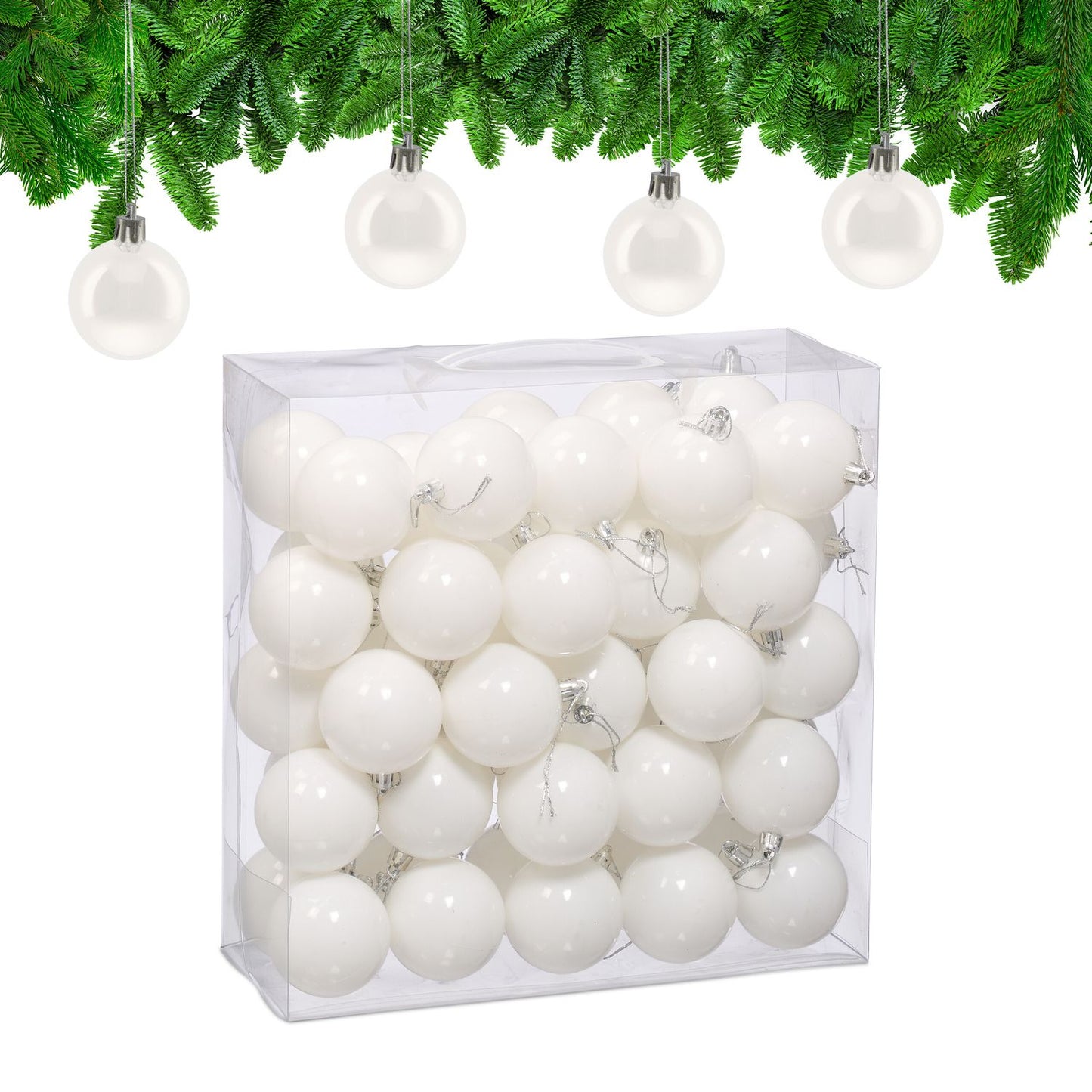 Christmas Tree Baubles Set, 50 Shiny Ornaments
