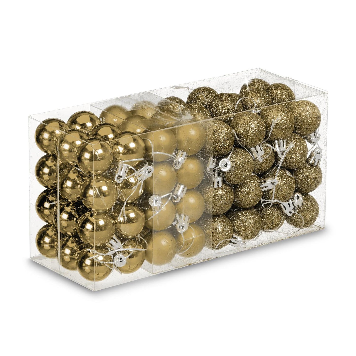 Christmas Tree Baubles Set, 96 Plastic Ornaments