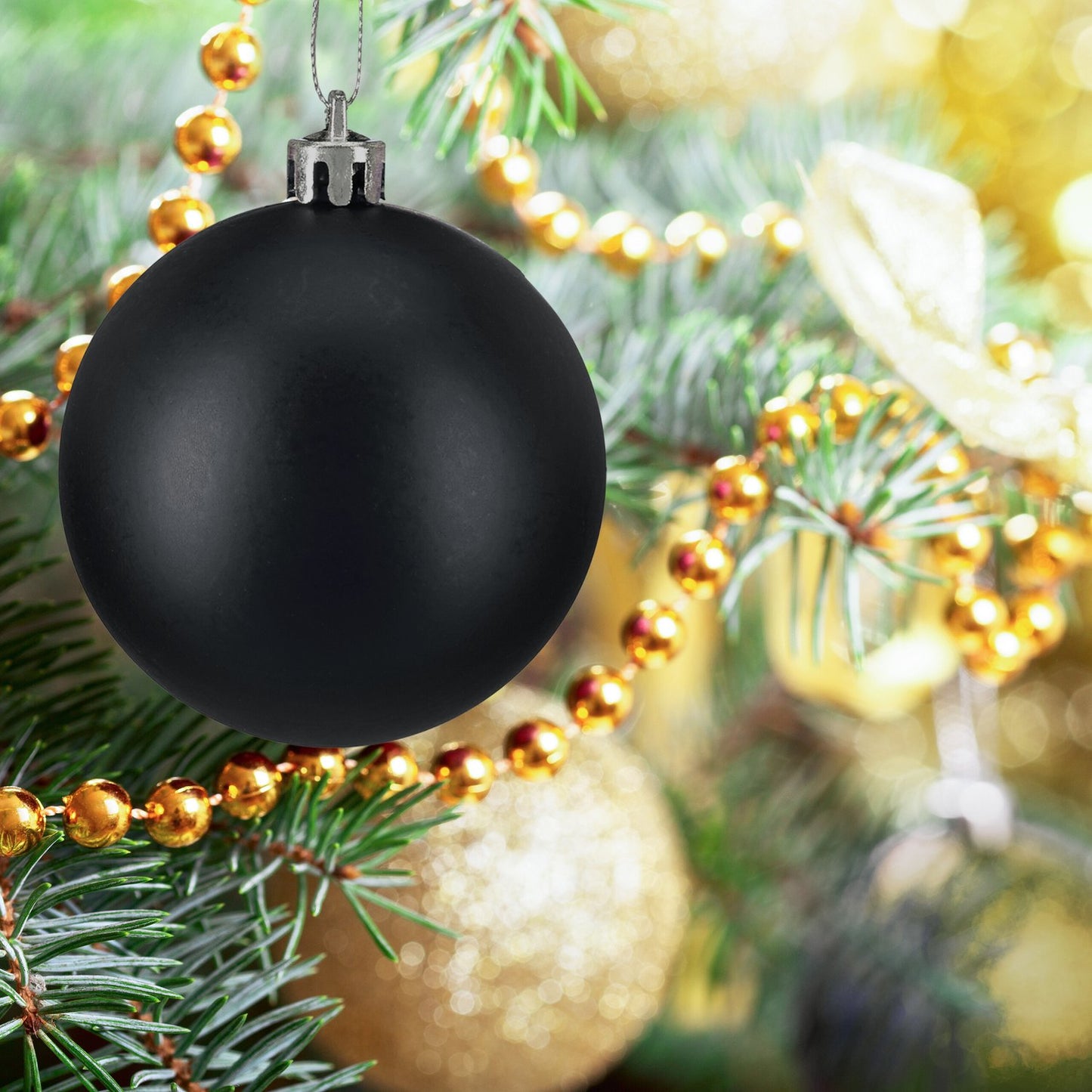 Christmas Tree Baubles Set, Matte/Shiny/Glitter Finish