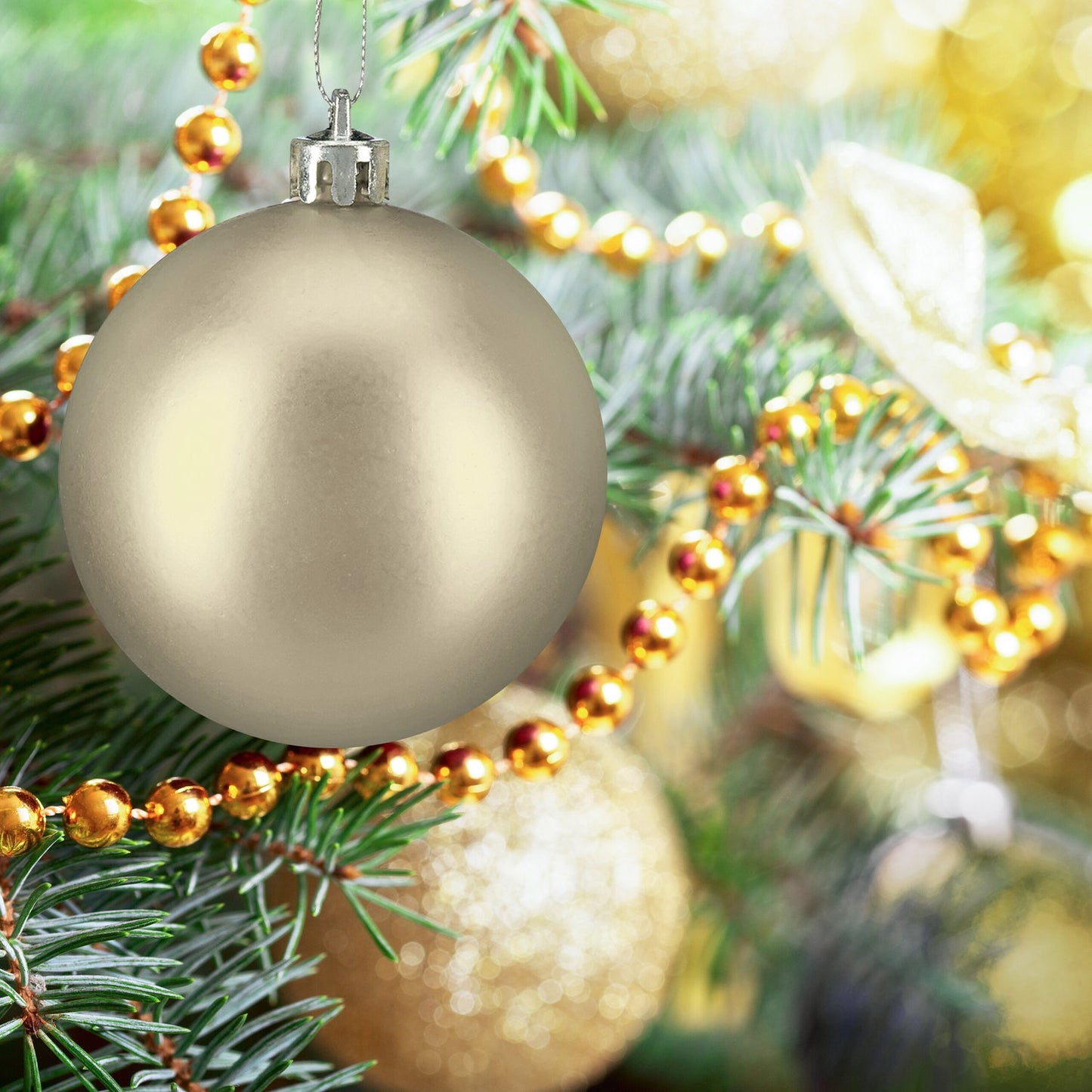 Christmas Tree Baubles Set, Matte/Shiny/Glitter Finish