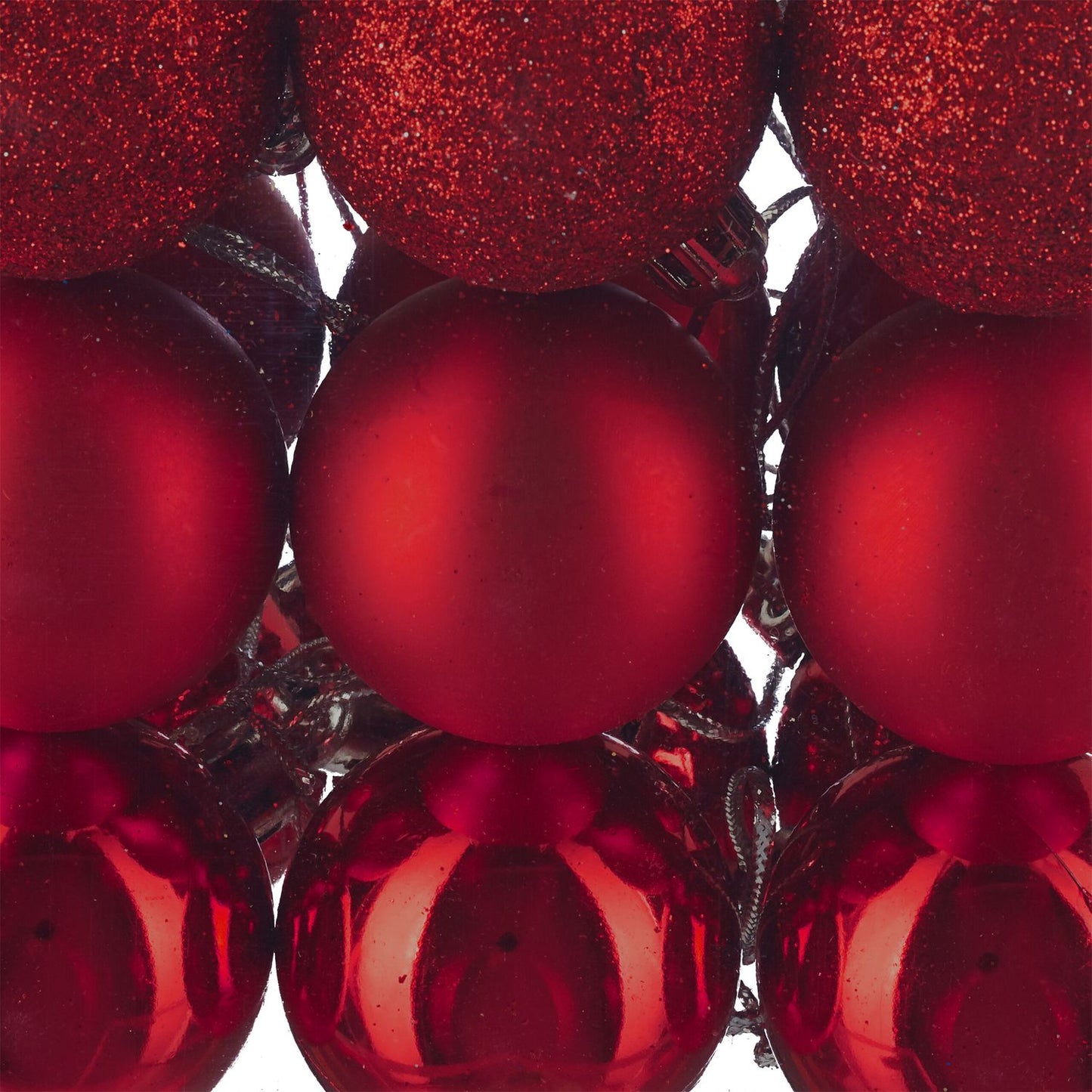 Christmas Tree Baubles Set, Matte/Shiny/Glitter Finish