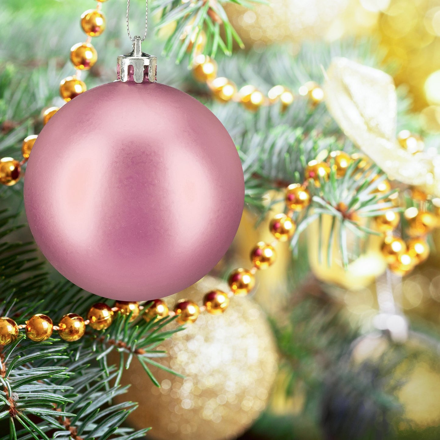 Christmas Tree Baubles Set, Matte/Shiny/Glitter Finish
