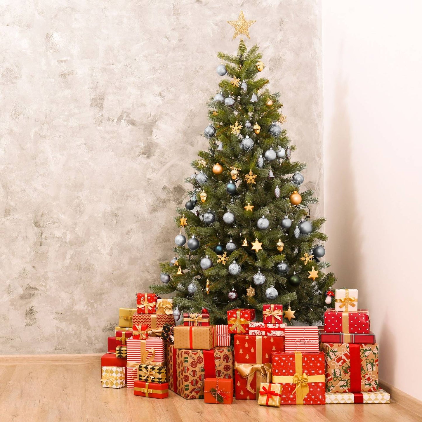 Christmas Tree Ornaments Set – 72 Pieces, Baubles & Decorations