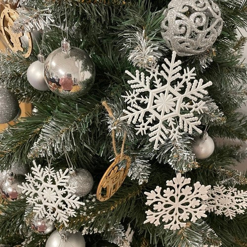Christmas baubles - snowflakes 12pcs Ruhhy 22516