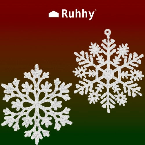 Christmas baubles - snowflakes 12pcs Ruhhy 22516