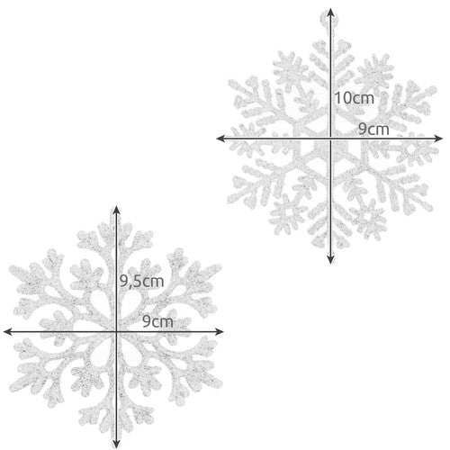 Christmas baubles - snowflakes 12pcs Ruhhy 22516