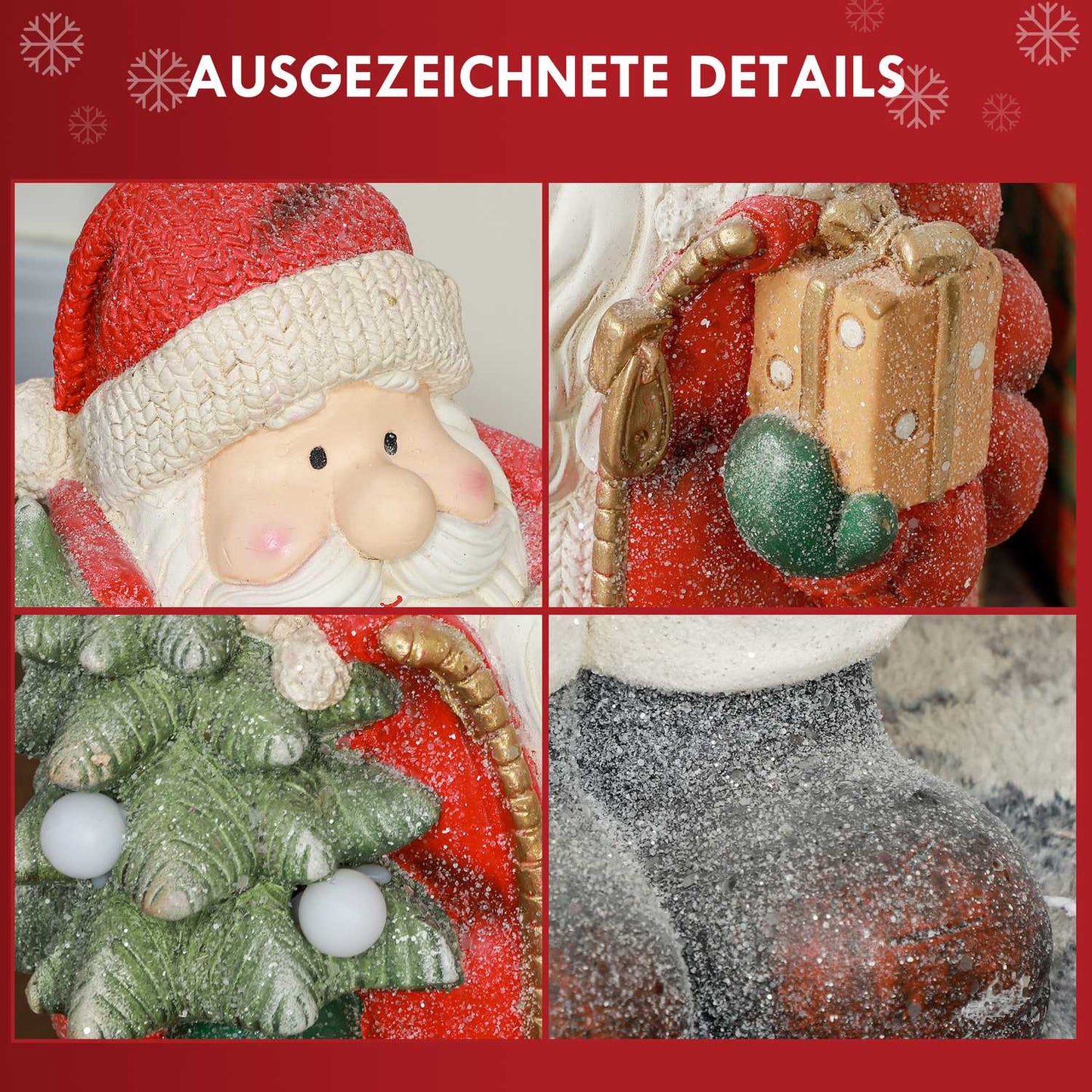 Santa's Christmas figure with LED light, 50 cm