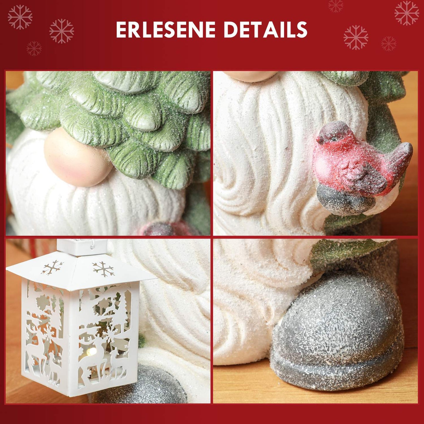 Santa Claus Christmas Statue, LED Lit, 42 cm, Indoor/Outdoor