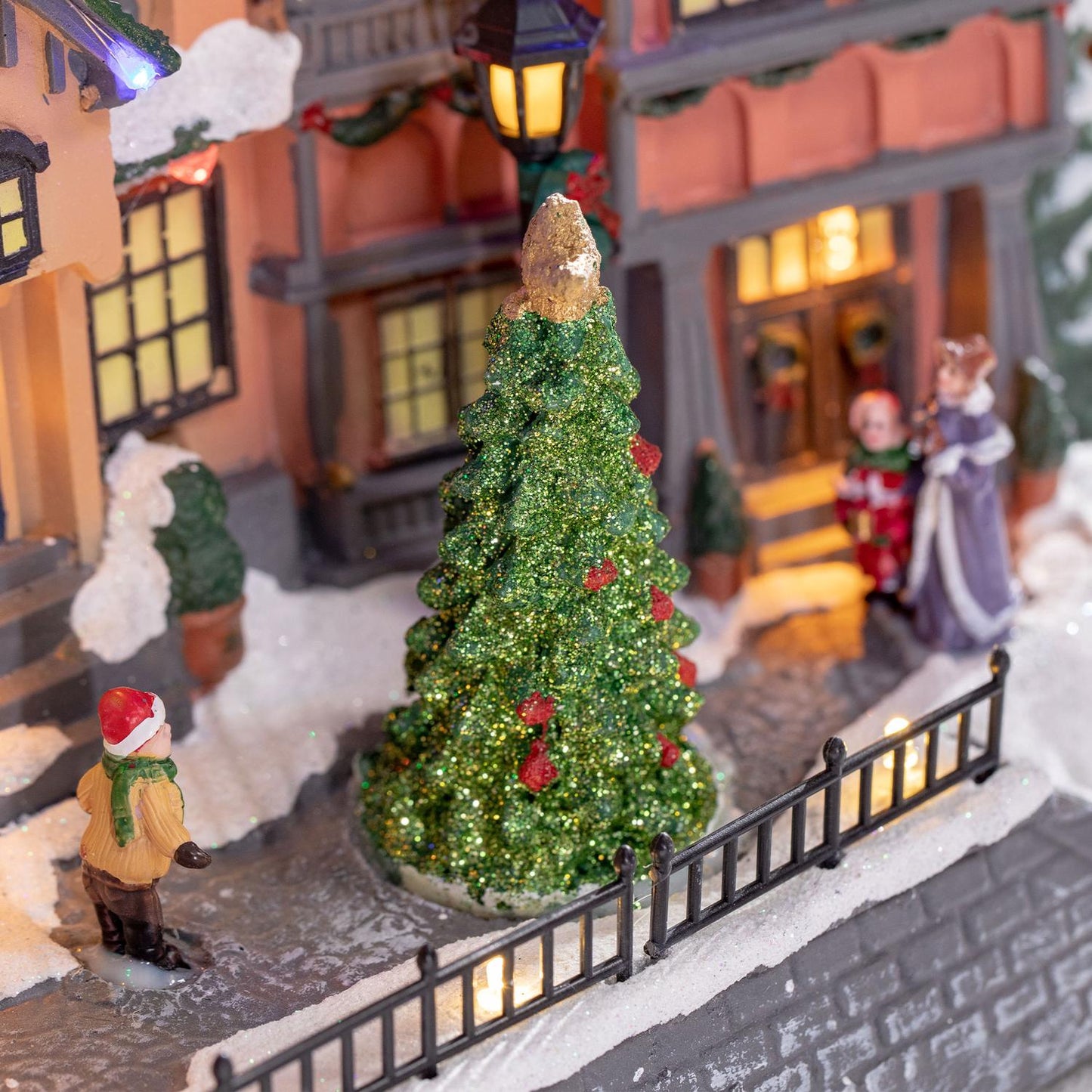 Animated Christmas indoor decoration with 22 LEDs, 38.5 cm