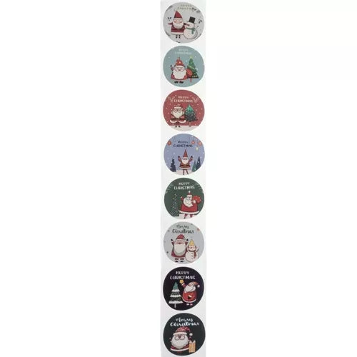 Christmas stickers - roll of 500 pcs. Ruhhy 22328