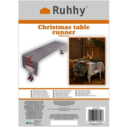 Christmas table runner 180x33cm Ruhhy 22501