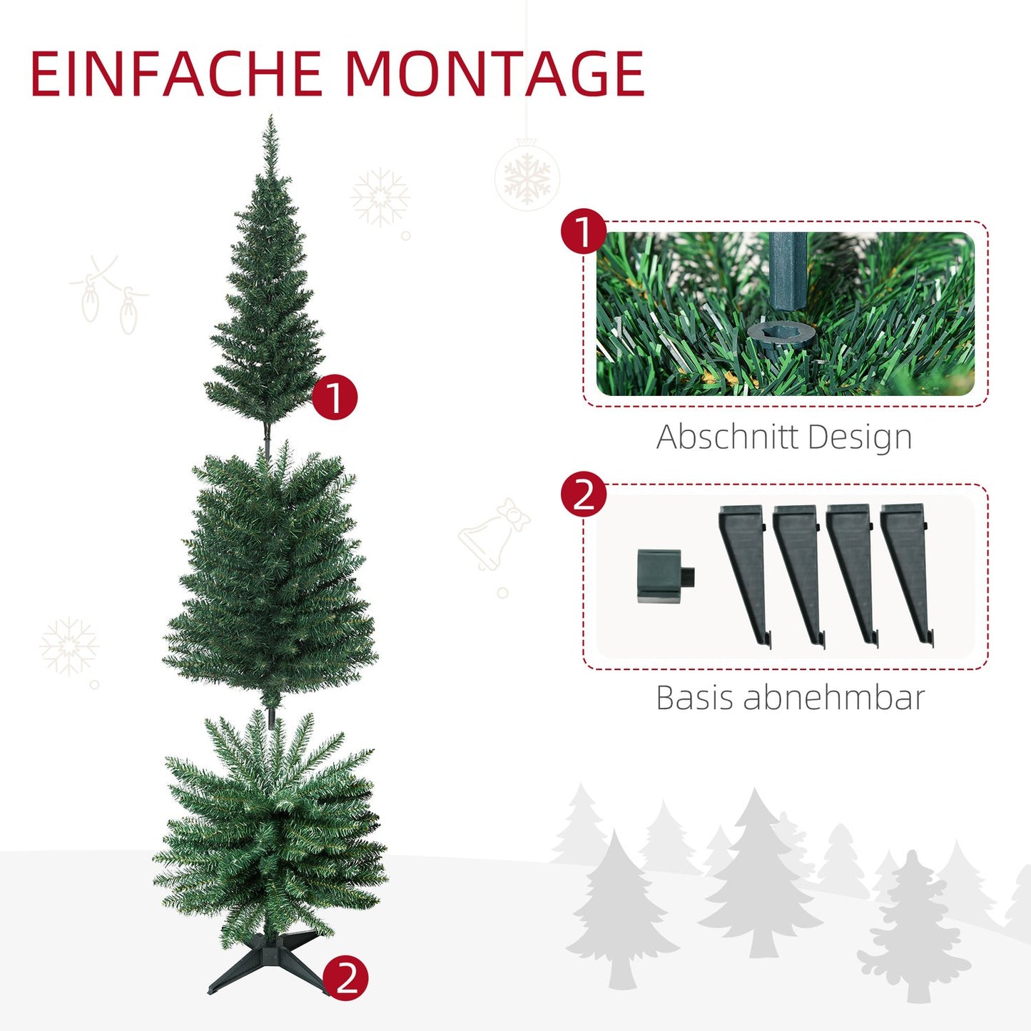 Green Christmas tree with 390 tips and robust stand