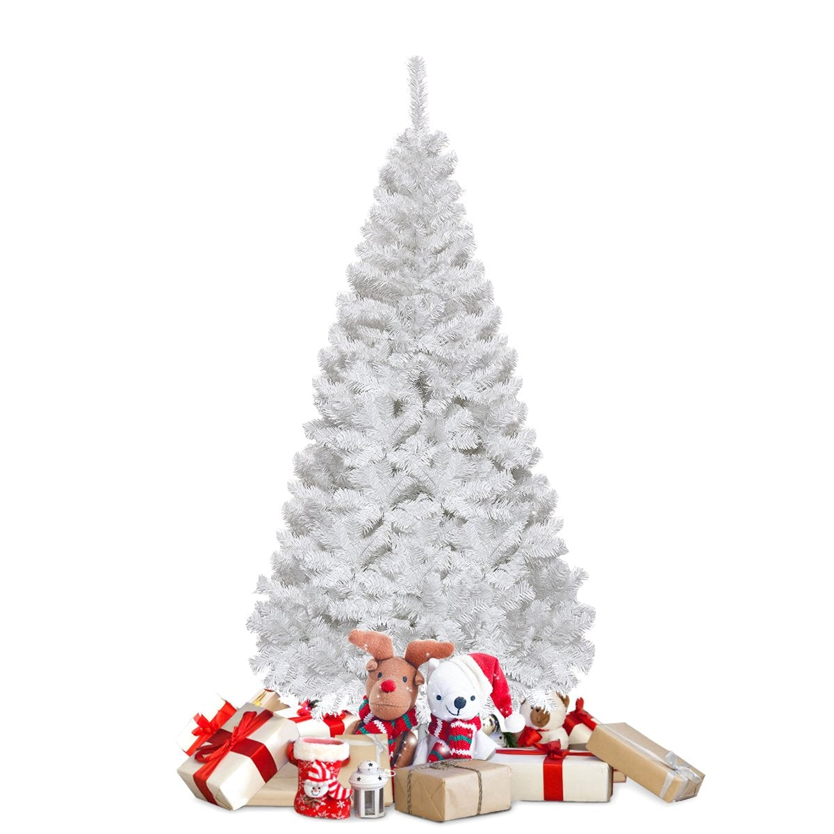 Christmas tree artificial Christmas tree with metal stand 150-240 cm white-150 cm
