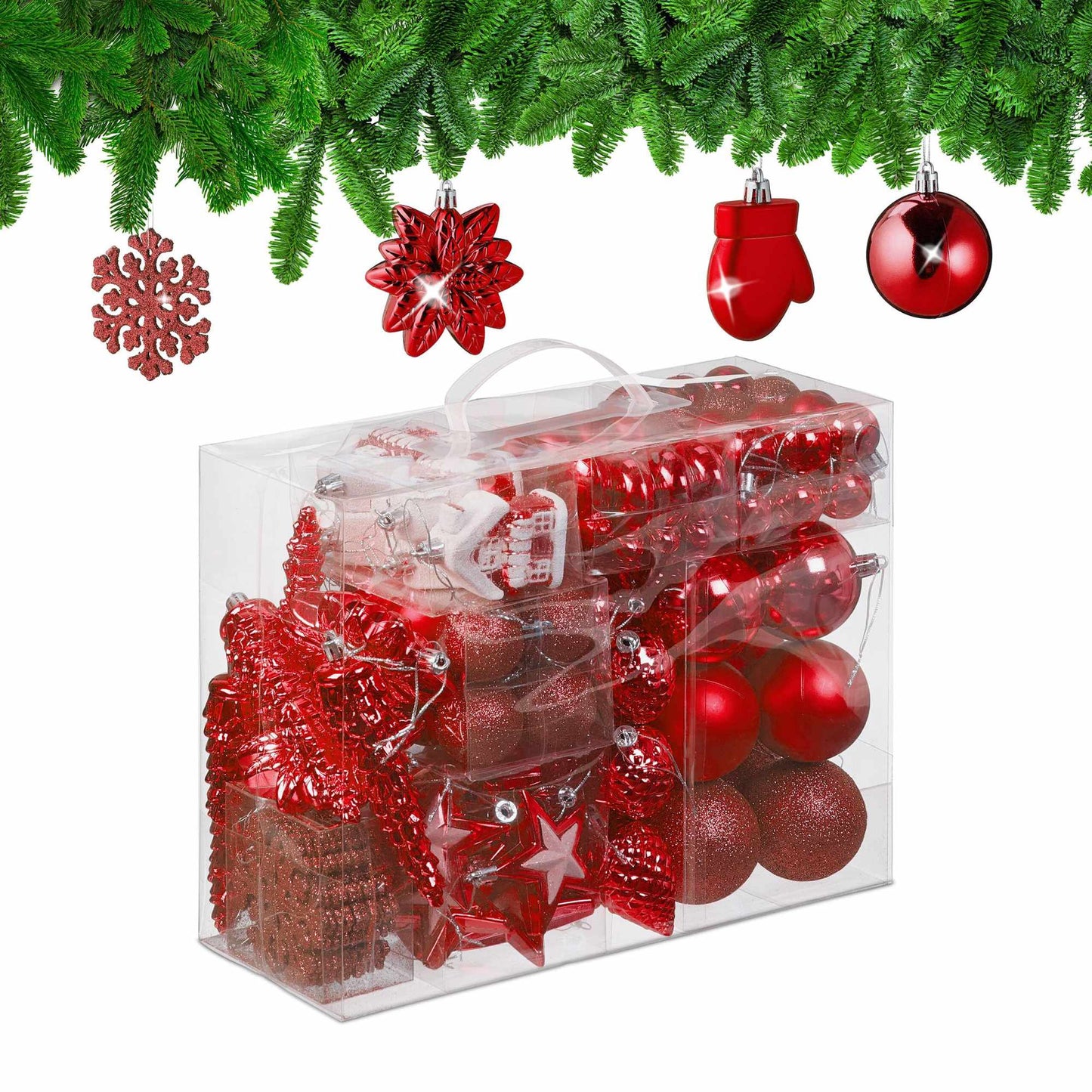 Christmas tree balls in a pack of 100