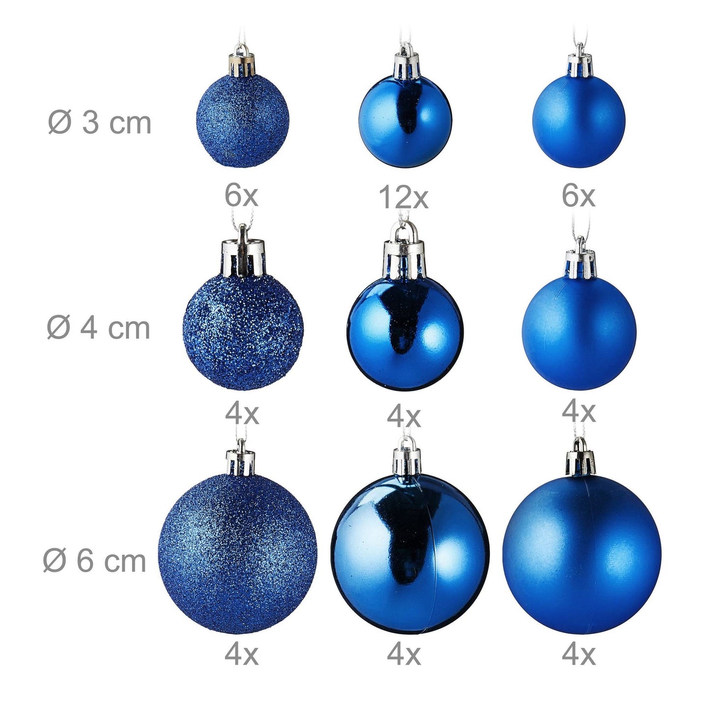 Christmas tree balls in a pack of 100