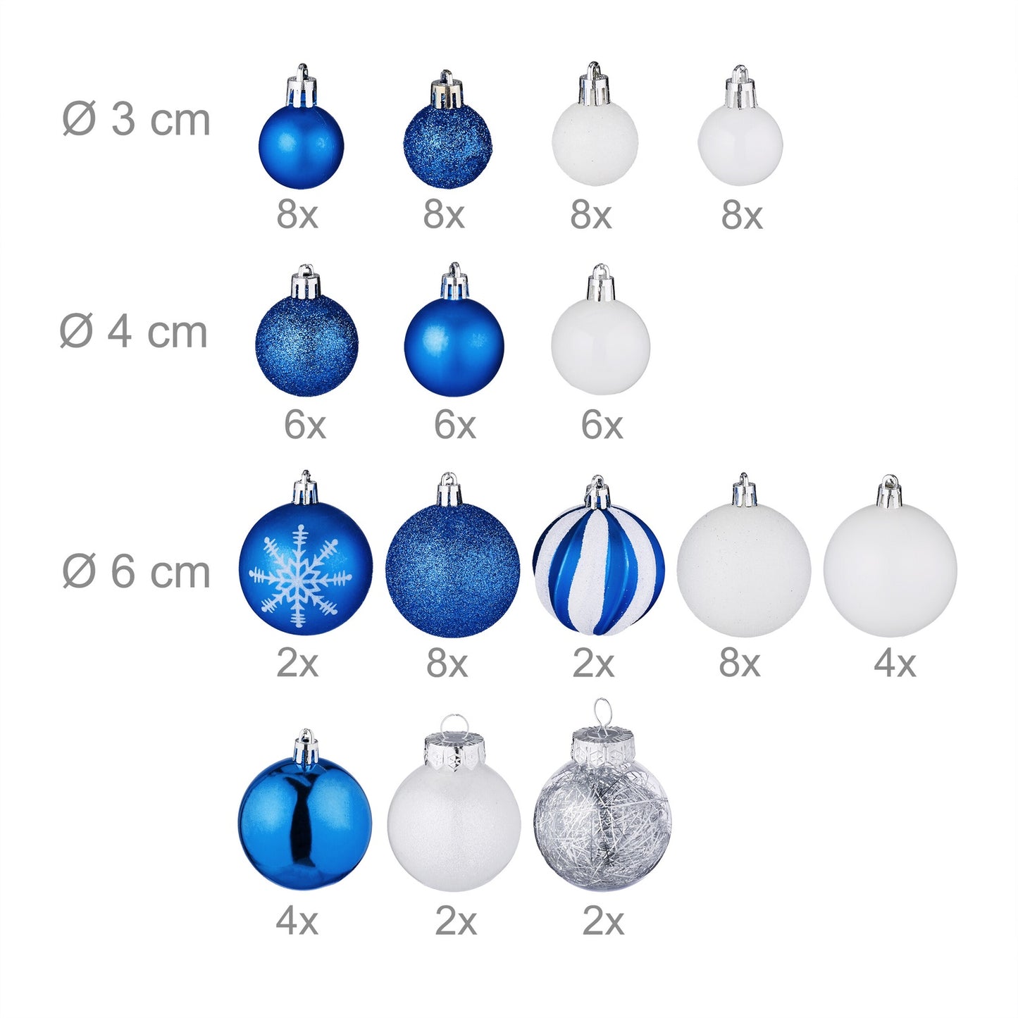 Christmas tree balls in a set of 101 pcs
