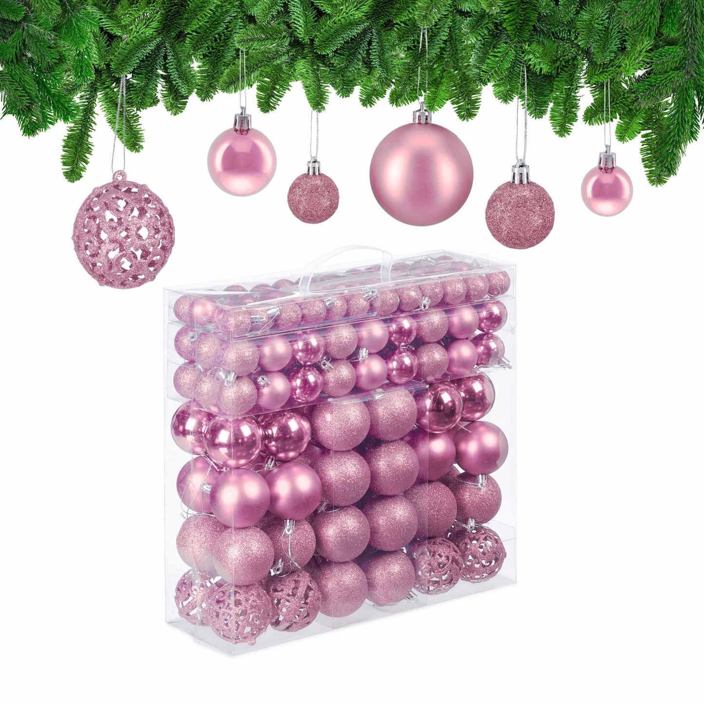 Christmas tree balls in a set of 150