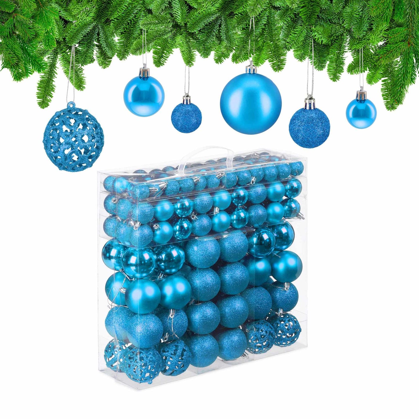 Christmas tree balls in a set of 150