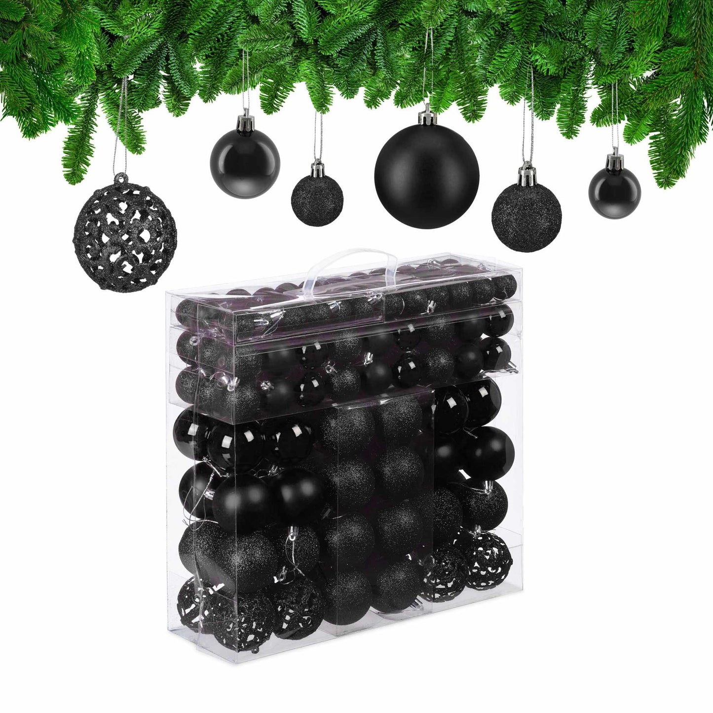Christmas tree balls in a set of 150