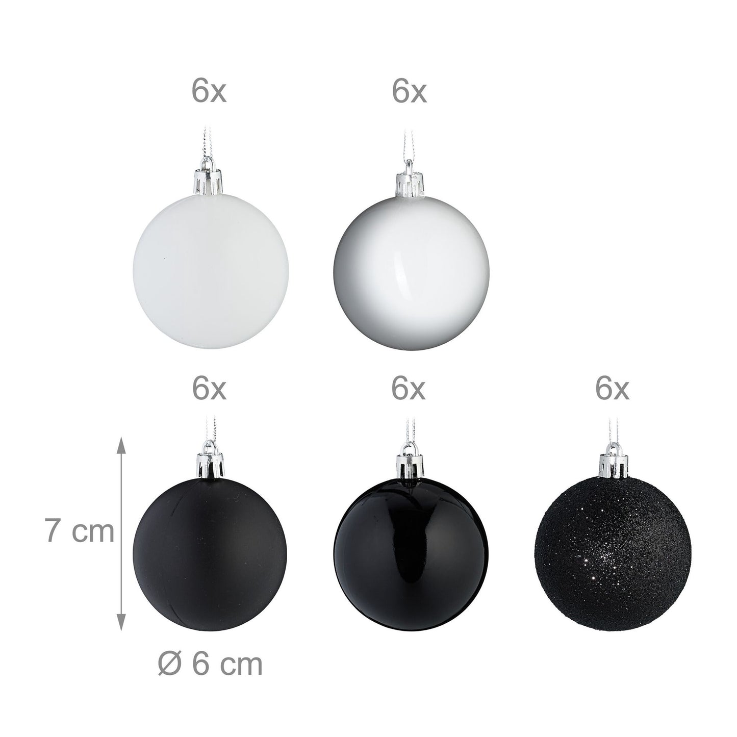Christmas tree balls in a set of 30