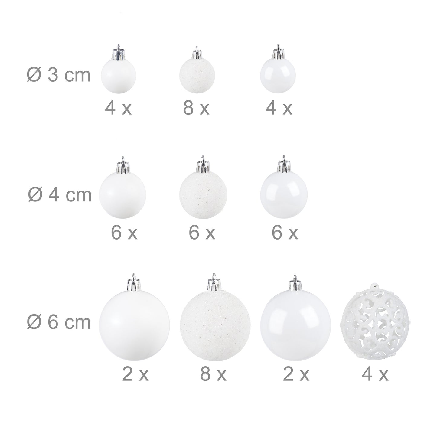 Christmas tree balls in a set of 50