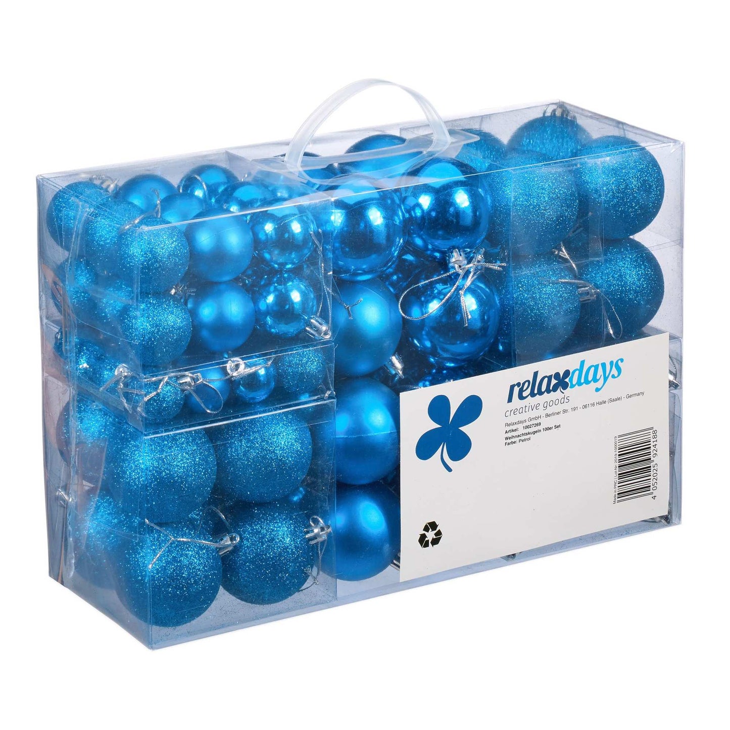 Christmas tree balls in sets of 100